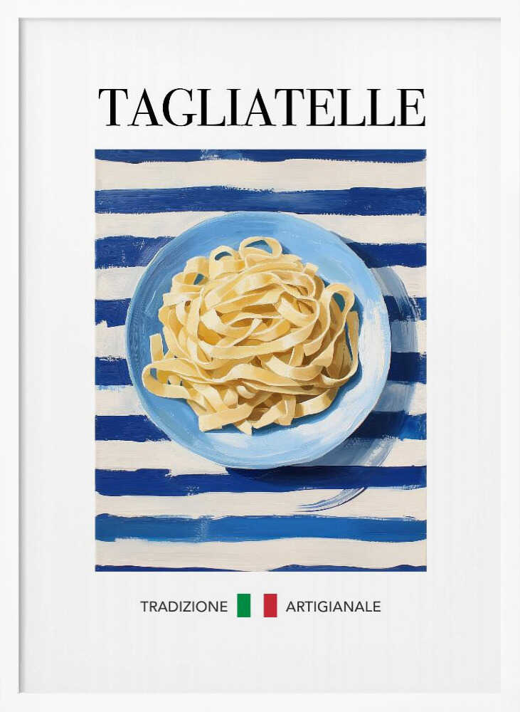 Artisanal Italian Tagliatelle Art Print UK — Vintage Fresh Wall Art — Kitchen — Wall It All Prints