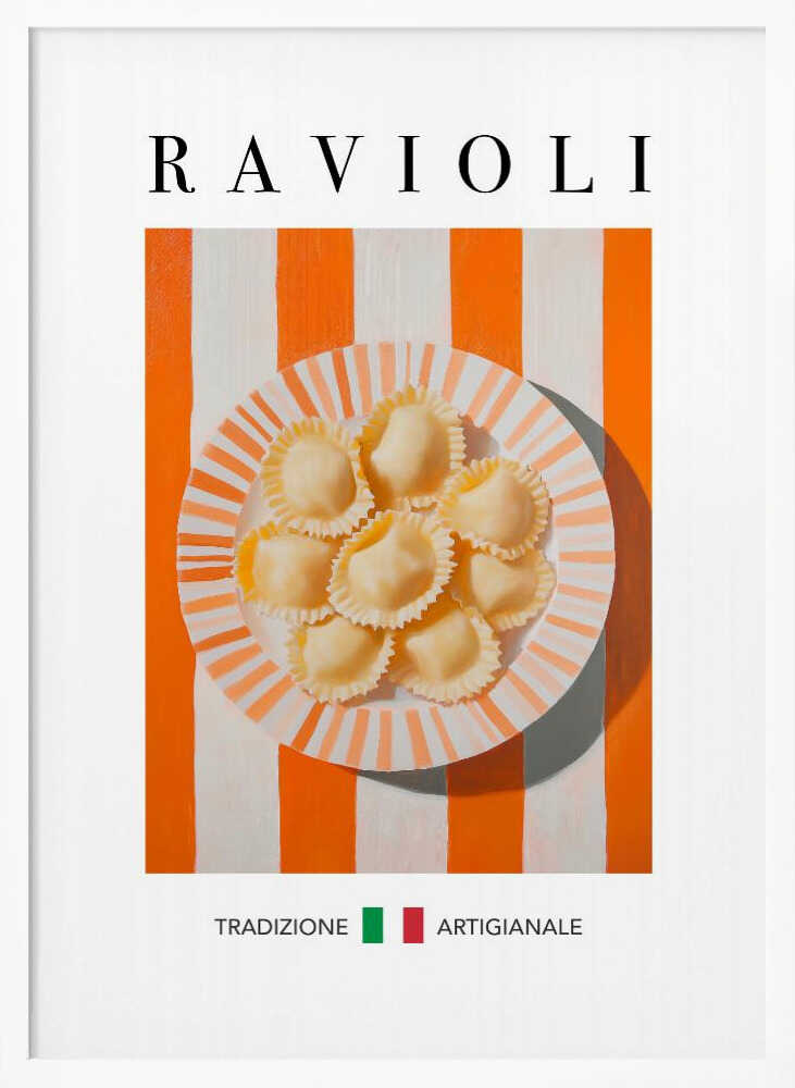 Fresh Italian Ravioli Art Print UK — Food Vibrant Wall Art — Kitchen — Wall It All Prints