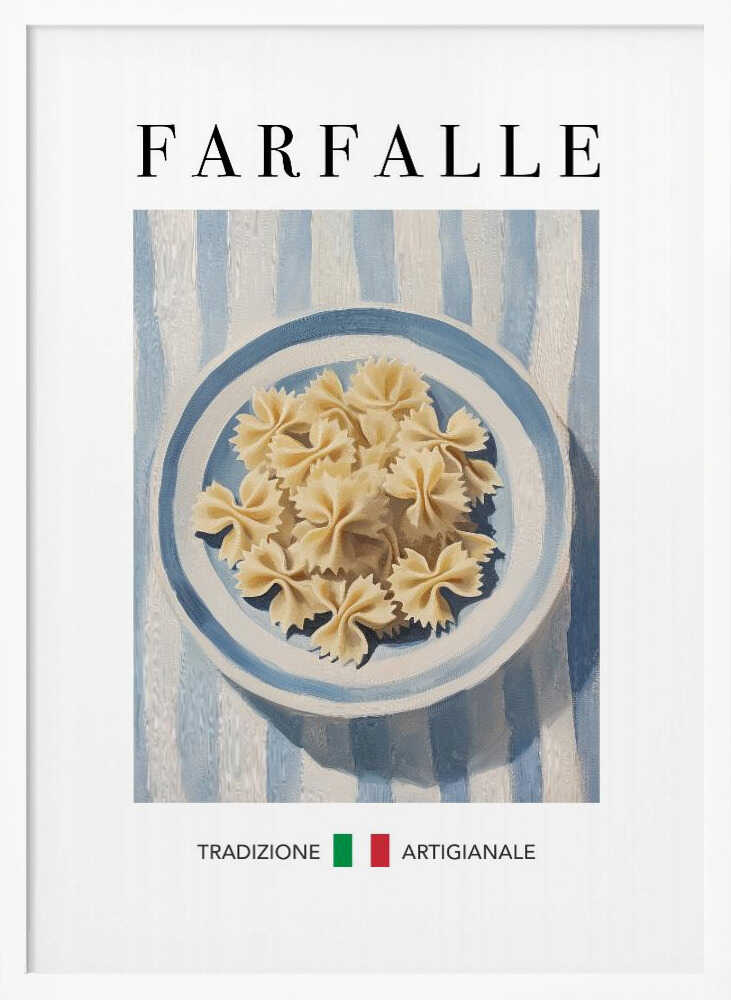 Farfalle Pasta Bowl Art Print UK — Food Fresh Wall Art — Kitchen — Wall It All Prints