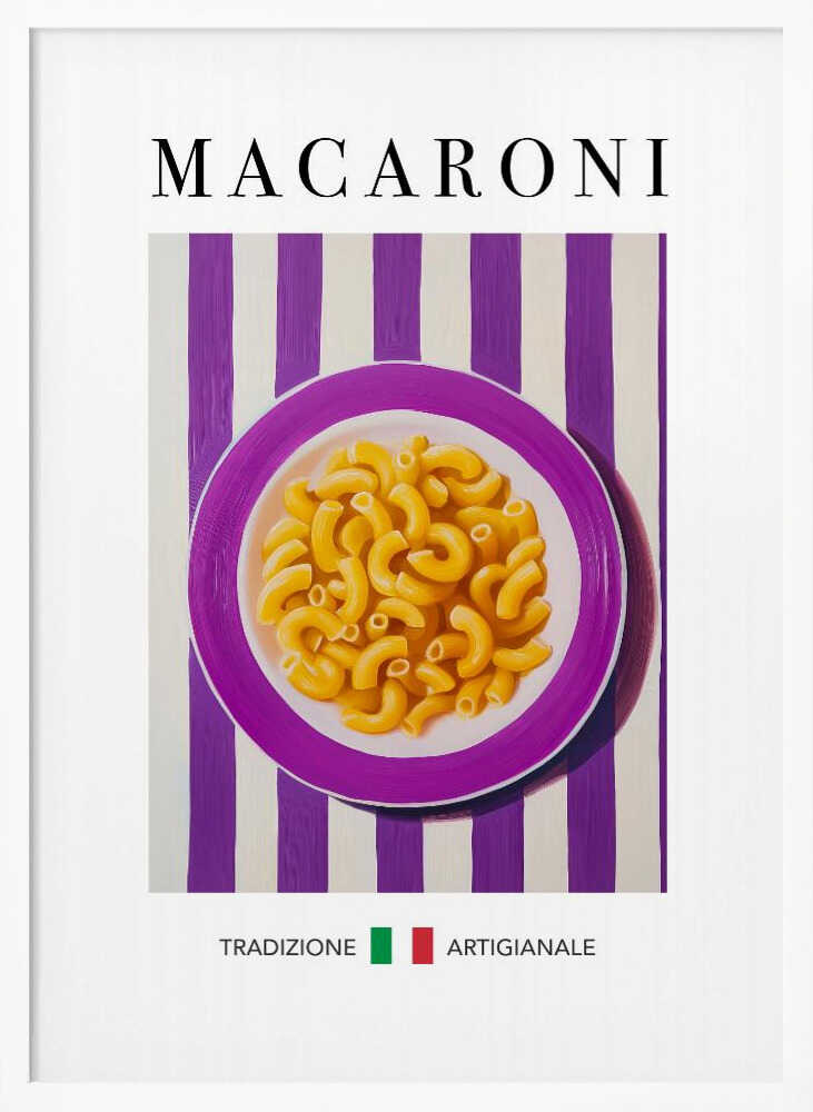 Vibrant Macaroni Plate Art Print UK — Vintage Vibrant Wall Art — Kitchen — Wall It All Prints