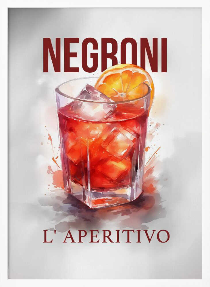 Vibrant Negroni Aperitivo Art Print UK — Vintage Vibrant Wall Art — Living Room — Wall It All Prints
