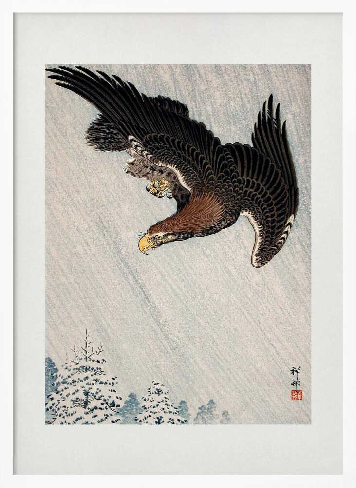 Eagle Flying In Snow (1933)