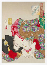Woman With Pet Kansei Era (1888) By Tsukioka Yoshitoshi