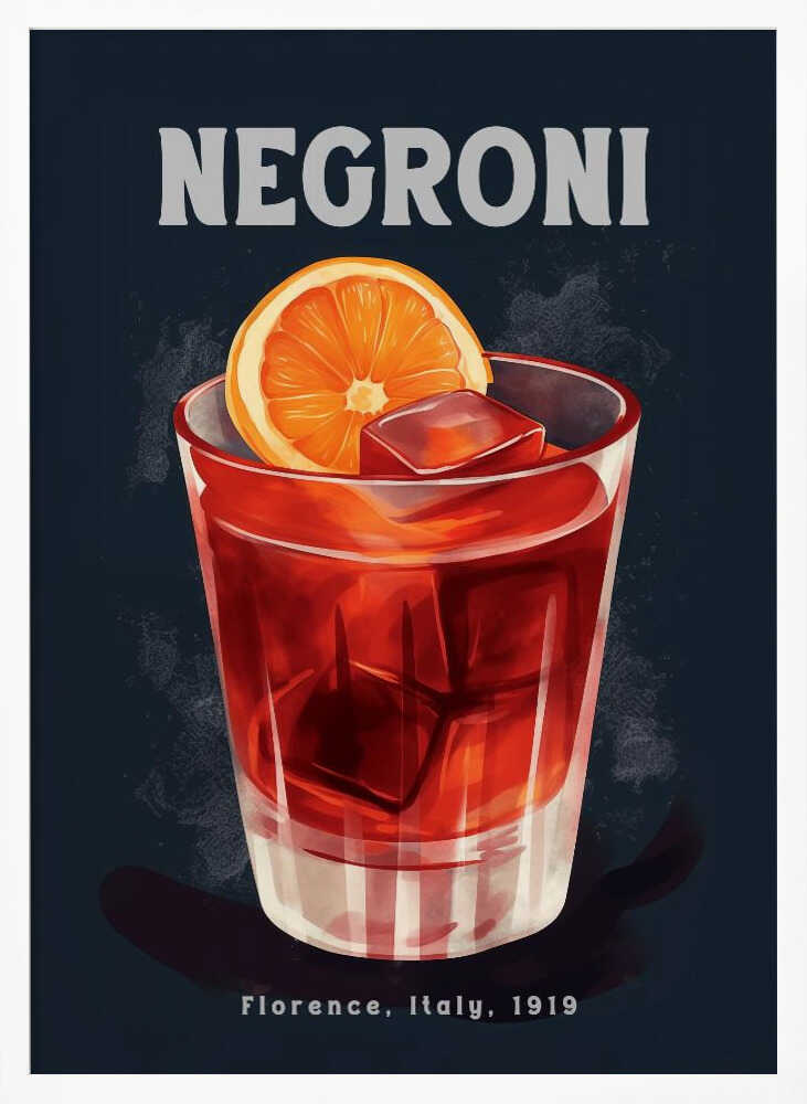 Classic Florence Negroni Art Print UK — Vintage Vibrant Wall Art — Living Room — Wall It All Prints
