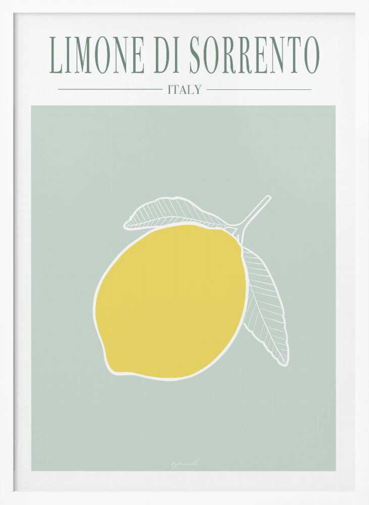 Limone di Sorrento Art Print UK — Botanical Vibrant Wall Art — Kitchen — Wall It All Prints