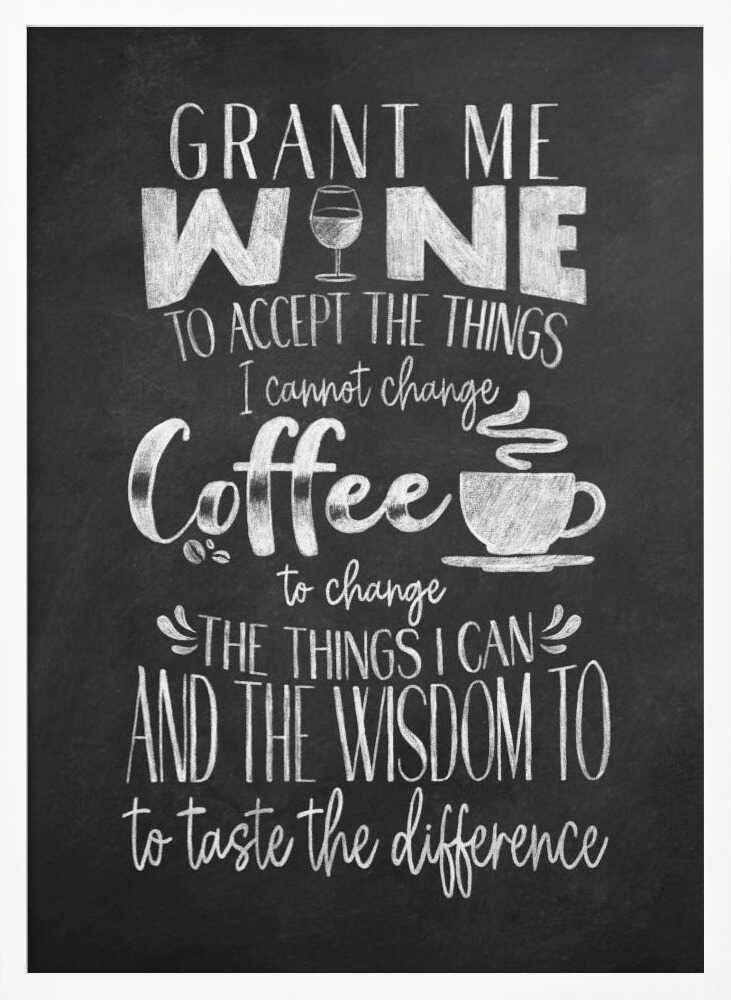 Wine and Coffee Art Print UK — Japanese Vibrant Wall Art — Living Room — Wall It All Prints