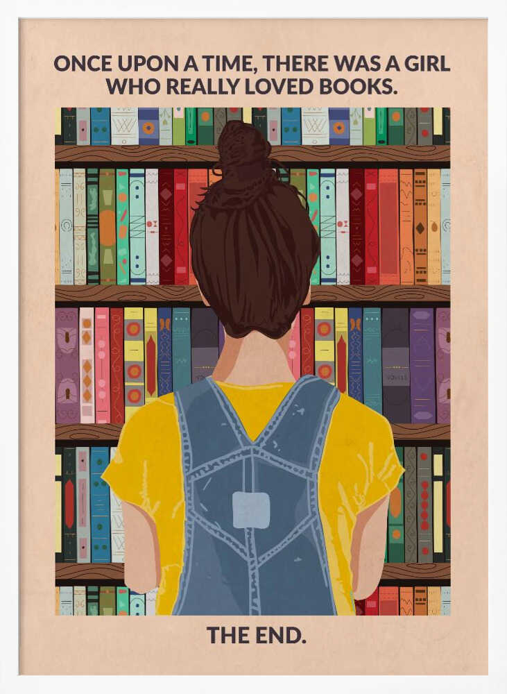 Lost In Books Art Print UK — Abstract Vibrant Wall Art — Living Room — Wall It All Prints