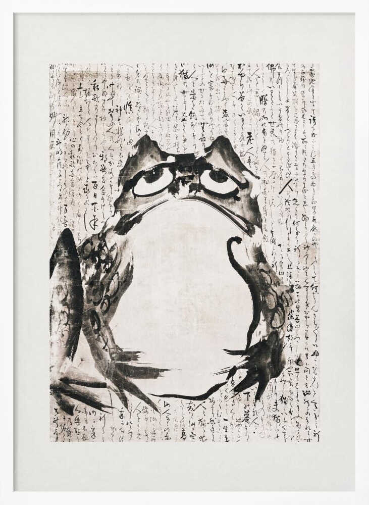 Japanese Frog (late 18th 19th Century) Art Print UK — Japanese Vibrant Wall Art — Living Room — Wall It All Prints