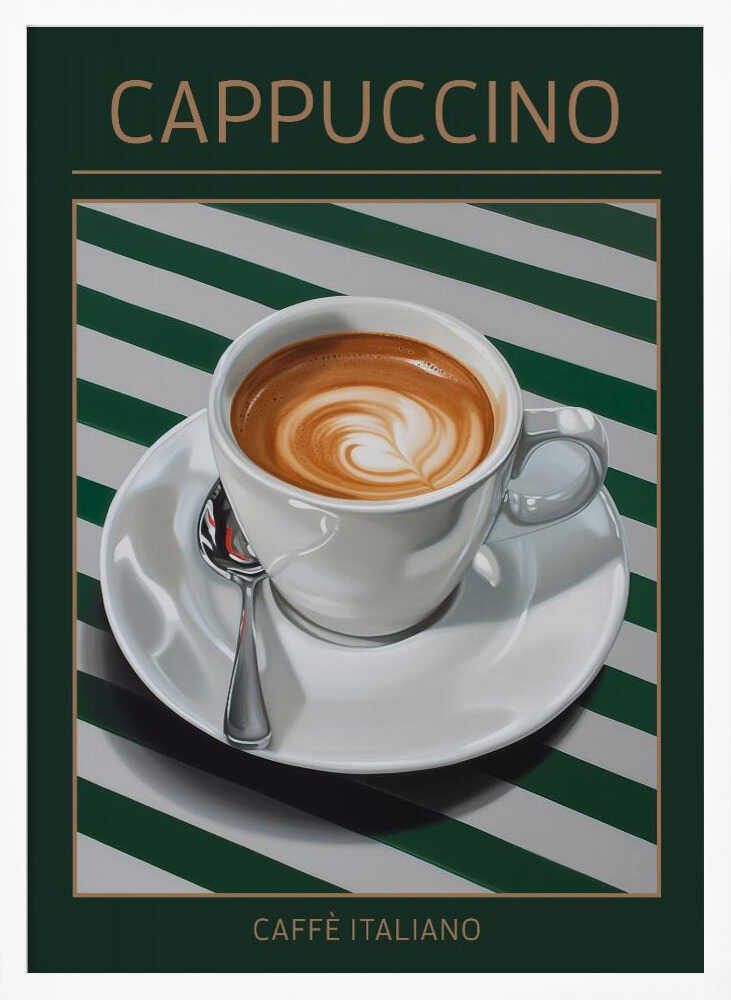 Italian Cappuccino Art Art Print UK — Food Warm Wall Art — Kitchen — Wall It All Prints