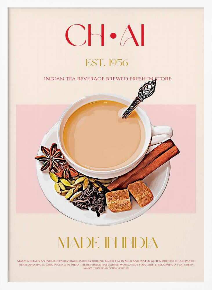 Warm Masala Chai Art Print UK — Celestial Warm Wall Art — Living Room — Wall It All Prints