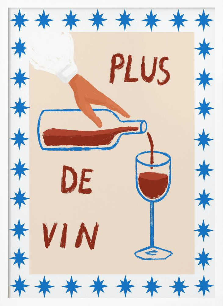 Wine Pour Delight Art Print UK — Food Vibrant Wall Art — Kitchen — Wall It All Prints