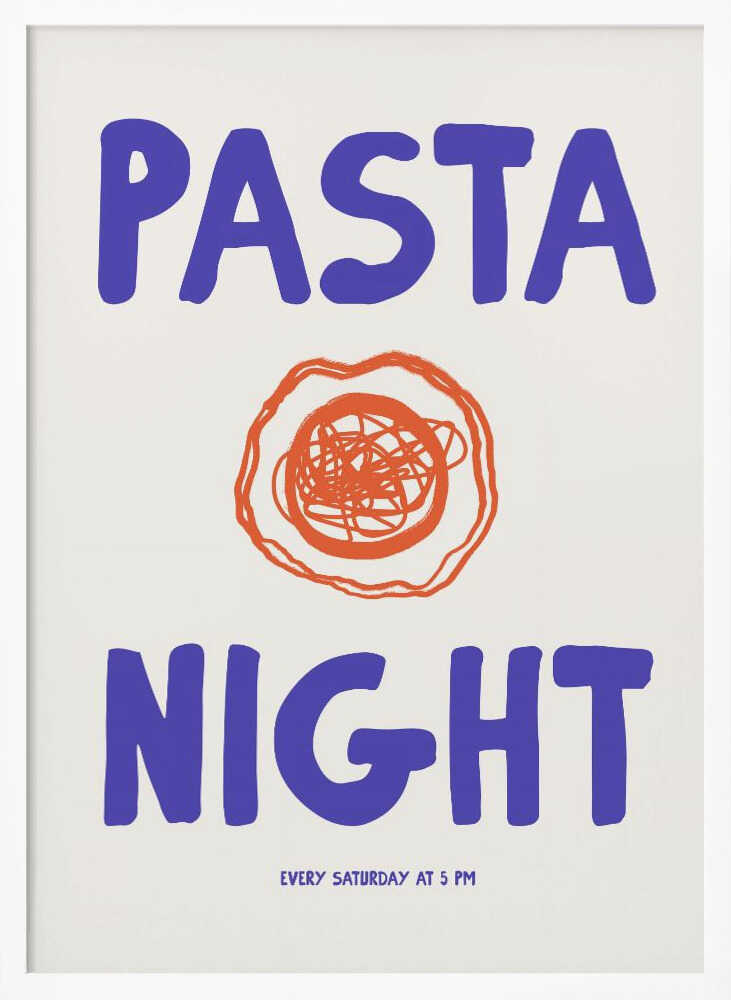 Pasta Lovers Unite! Art Print UK — Abstract Minimal Wall Art — Kitchen — Wall It All Prints