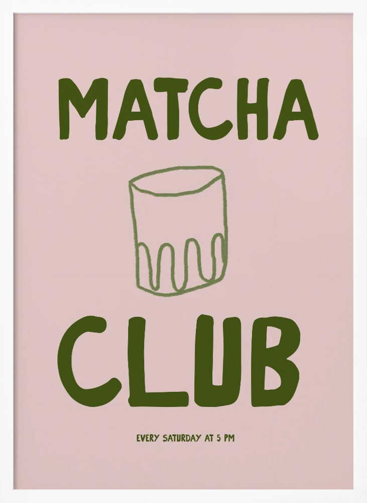 Matcha Gathering Art Print UK — Abstract Minimal Wall Art — Office — Wall It All Prints