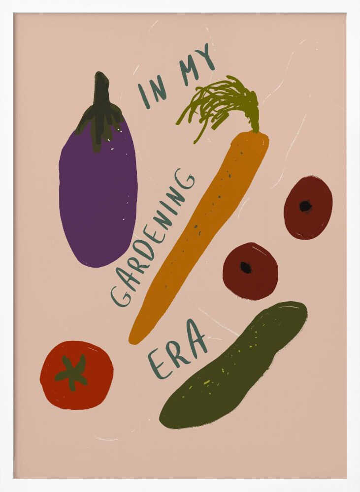 Veggie Vibes Art Print UK — Botanical Minimal Wall Art — Kitchen — Wall It All Prints