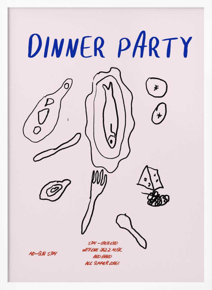 Minimalist Feast Art Print UK — Abstract Minimal Wall Art — Kitchen — Wall It All Prints