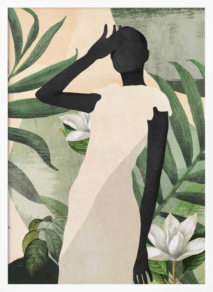 Elegant Tropical Serenity Art Print UK — Botanical Calm Wall Art — Office — Wall It All Prints