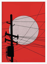 Red Sky Electric Sun Art Print UK — Abstract Vibrant Wall Art — Office — Wall It All Prints