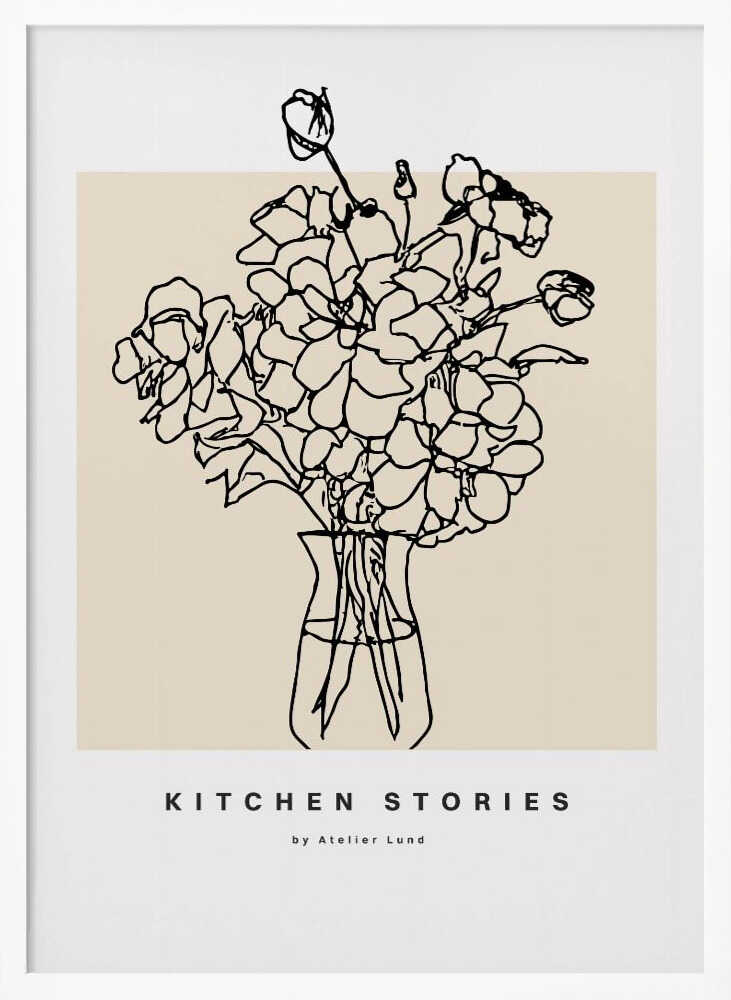 Vase of Whimsy Art Print UK — Botanical Dark Wall Art — Kitchen — Wall It All Prints