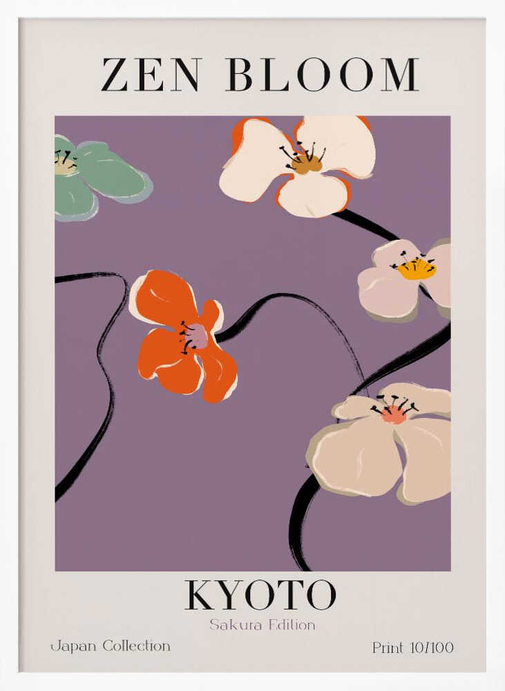 Blossom Serenity Art Print UK — Japanese Minimal Wall Art — Office — Wall It All Prints