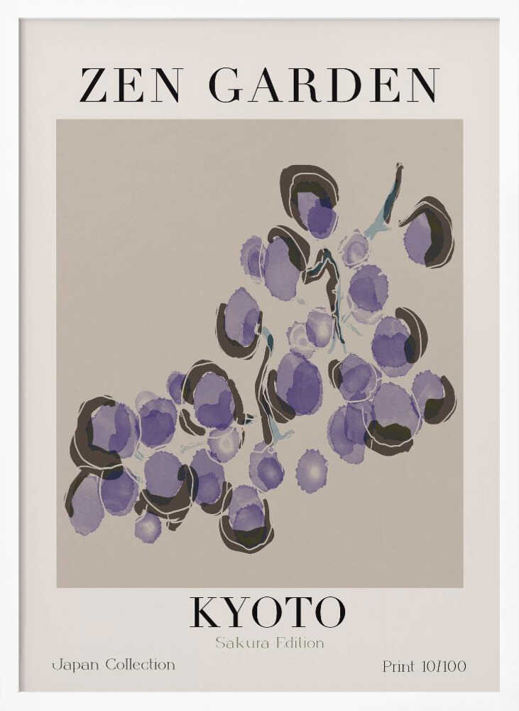 Serene Bloomscape Art Print UK — Japanese Calm Wall Art — Kitchen — Wall It All Prints