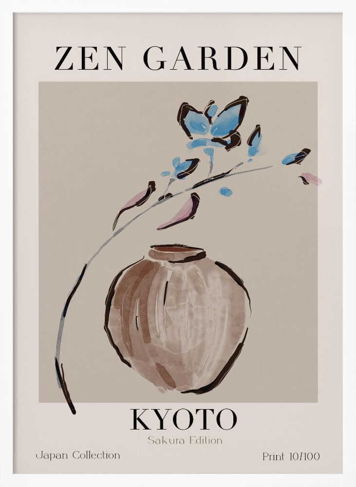 Kyoto Serenity Art Print UK — Japanese Calm Wall Art — Bedroom — Wall It All Prints