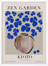 Cerulean Blossoms Art Print UK — Japanese Calm Wall Art — Bedroom — Wall It All Prints