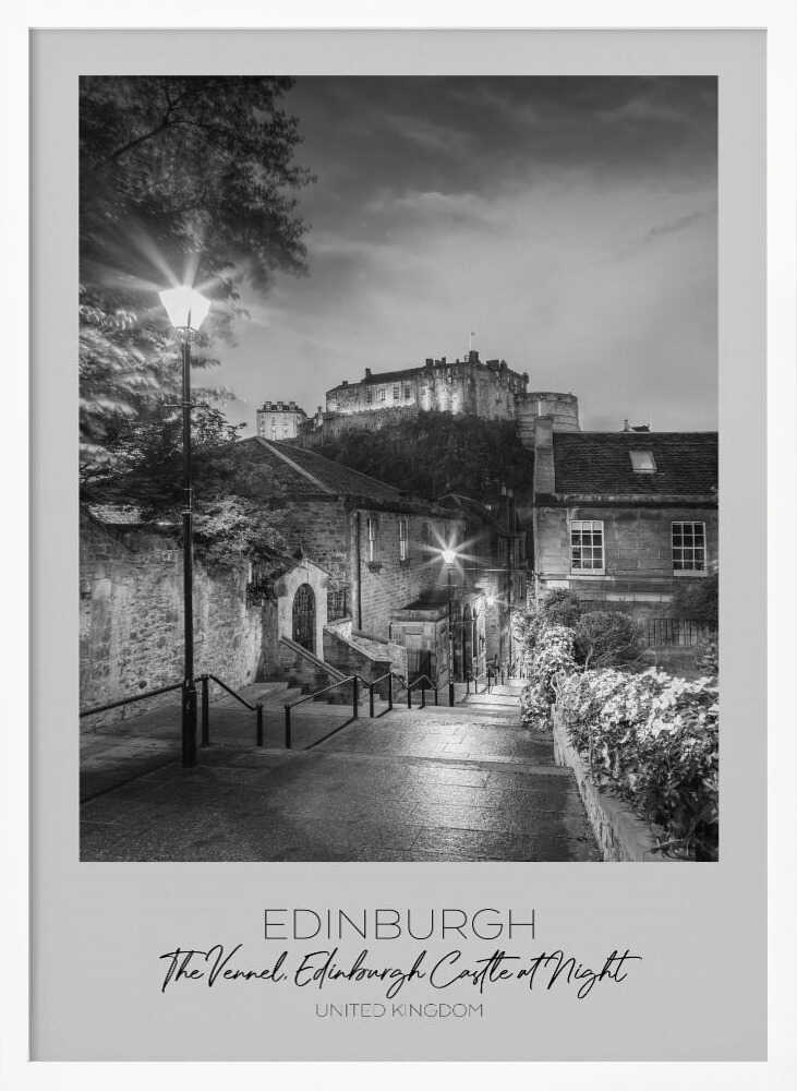 Historic Edinburgh Castle Night Melanie Viola