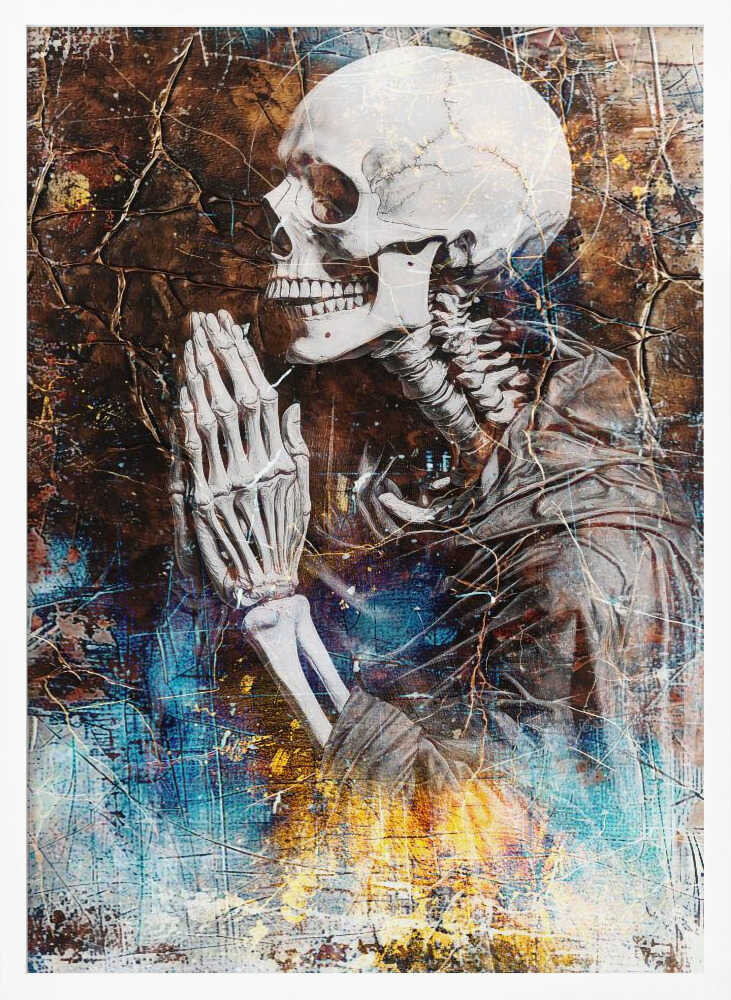 Solemn Praying Skeleton Rafal Kulik