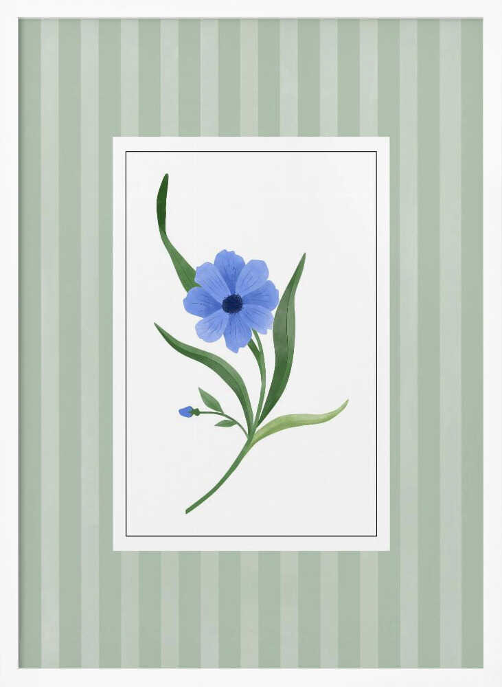 Serene Blue Floral