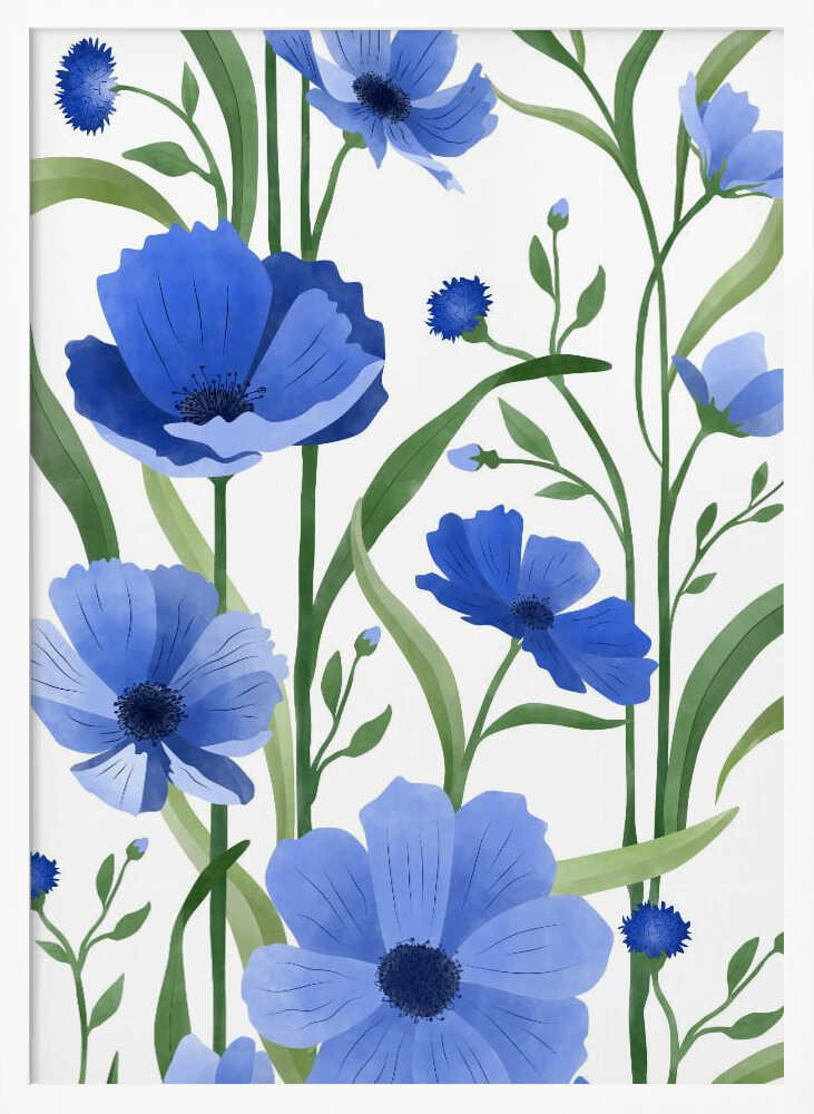 Blue Garden Blooms