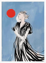 Elegant Woman Red Sun