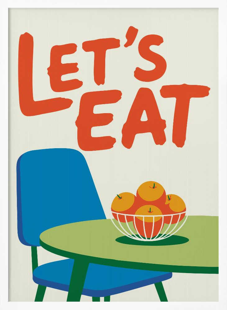 Let's Eat Table Art Print UK — Abstract Vibrant Wall Art — Kitchen — Wall It All Prints