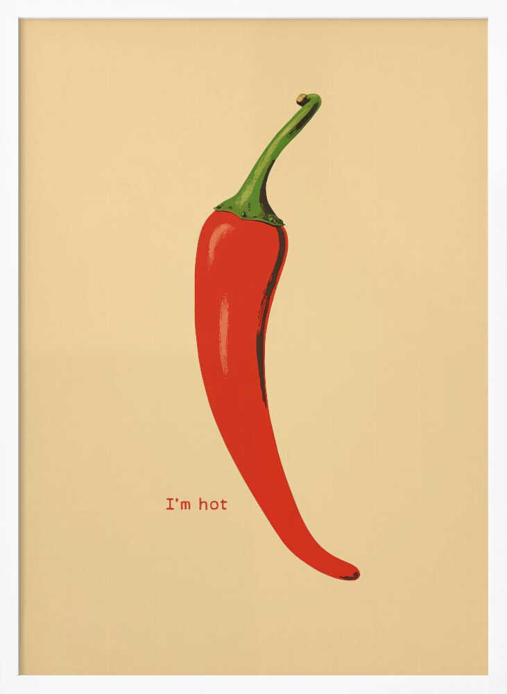 Hot Red Chili Art Print UK — Abstract Vibrant Wall Art — Kitchen — Wall It All Prints