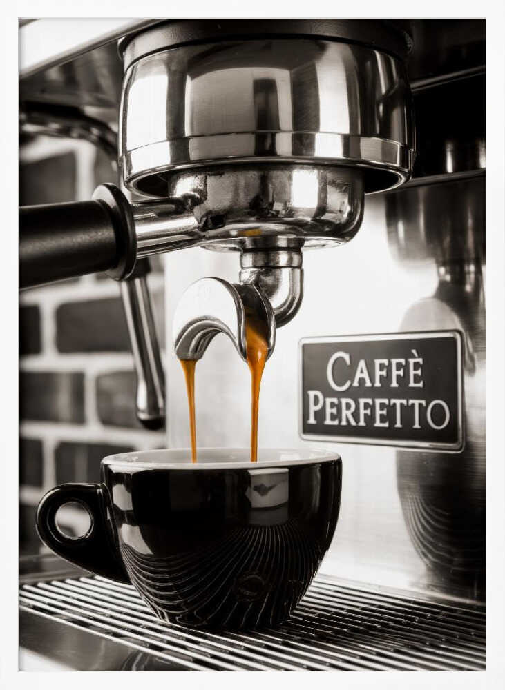 Perfect Espresso Moment Art Print UK — Dark Moody Dark Wall Art — Kitchen — Wall It All Prints