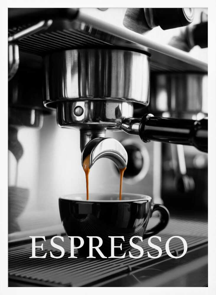Fresh Espresso Coffee Art Print UK — Dark Moody Dark Wall Art — Kitchen — Wall It All Prints