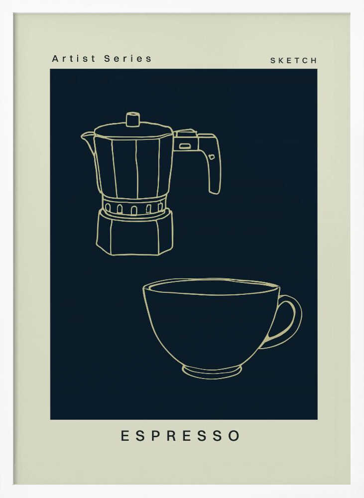 Espressono04 Art Print UK — Abstract Dark Wall Art — Kitchen — Wall It All Prints