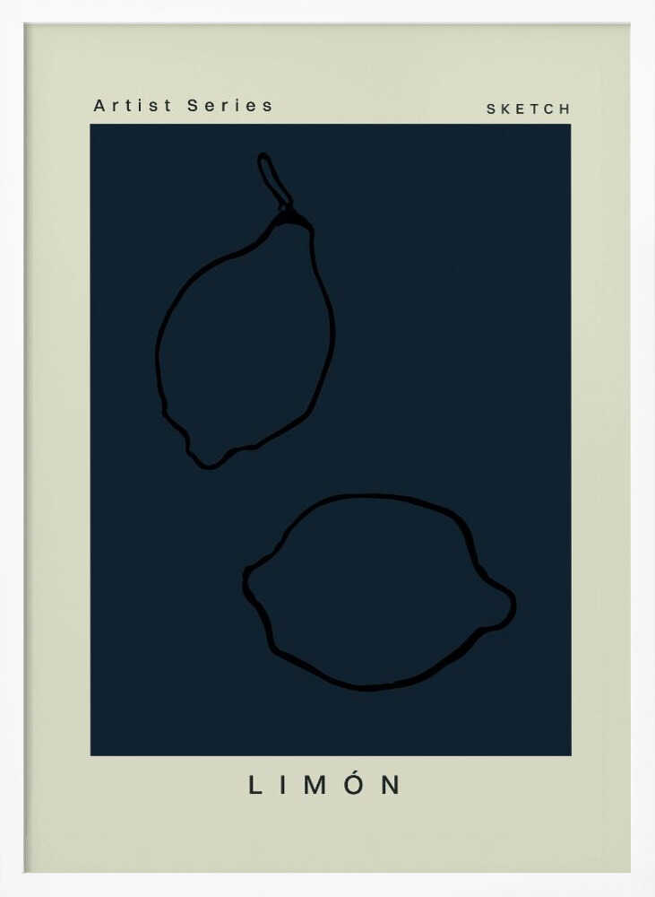 Limonno01 Art Print UK — Botanical Dark Wall Art — Kitchen — Wall It All Prints