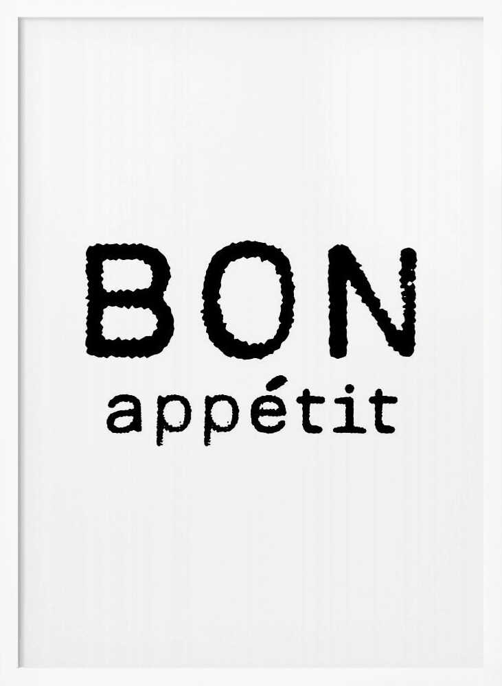 Bon Appetit Kitchen Typography Art Print UK — Abstract Dark Wall Art — Kitchen — Wall It All Prints