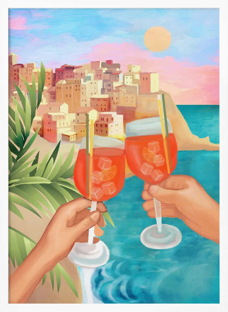 Cheers Coastal Sunset City Art