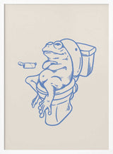 Funny Frog On Toilet