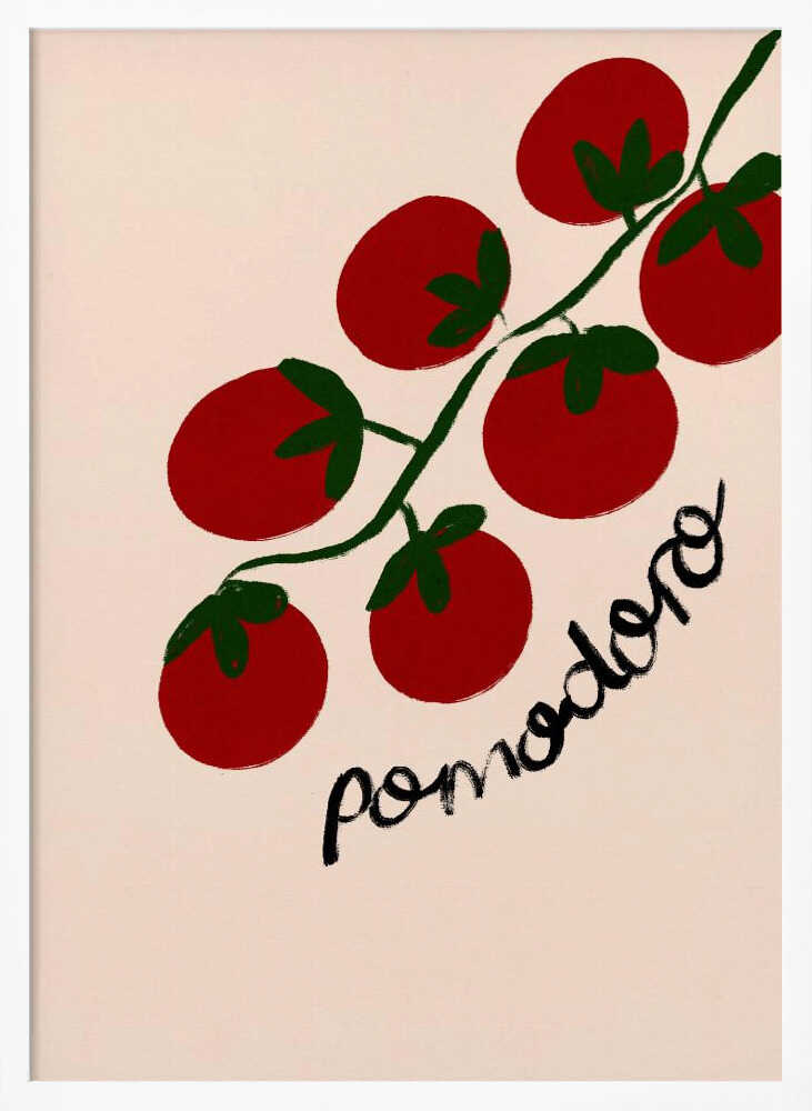 Italian Pomodoro Tomatoes Art Print UK — Botanical Minimal Wall Art — Kitchen — Wall It All Prints