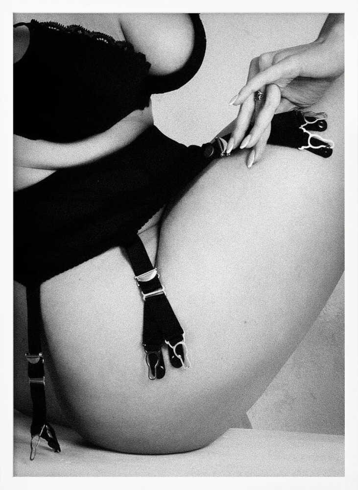 Classic Black Lingerie Art Print UK — Portrait Dark Wall Art — Living Room — Wall It All Prints