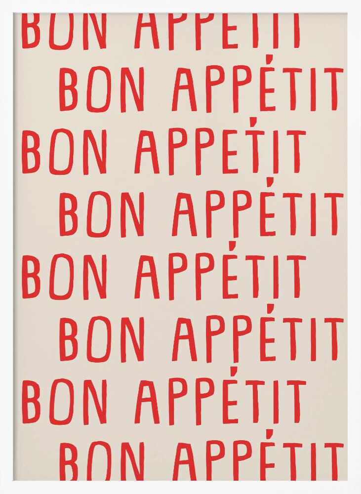 Bon Appetit Kitchen Charm Art Print UK — Abstract Minimal Wall Art — Kitchen — Wall It All Prints