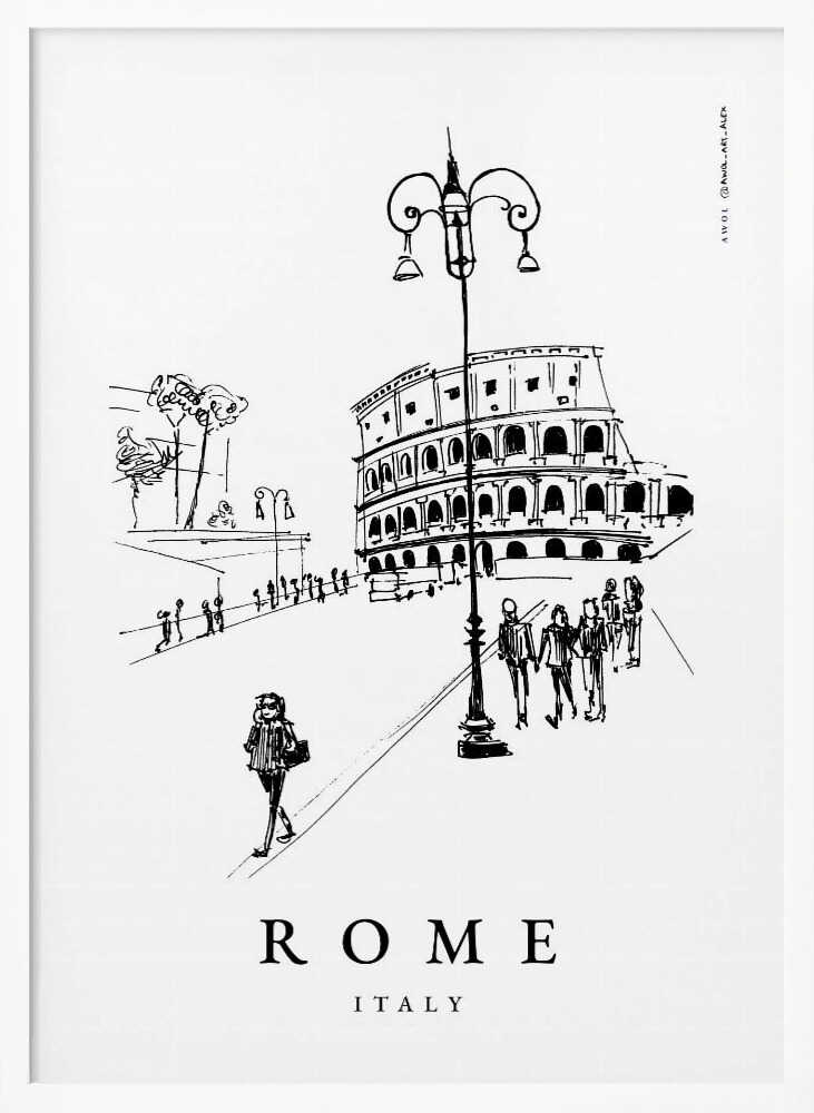 Historic Rome Drawing Awol Art Alex