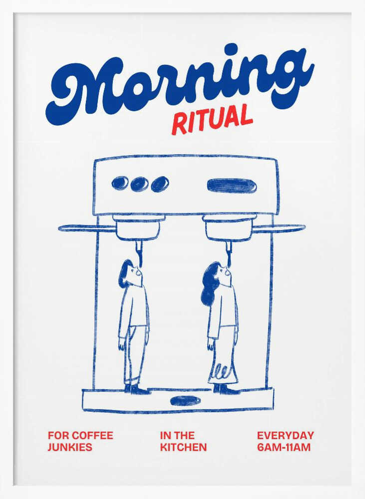 Morning Coffee Ritual Art Print UK — Abstract Minimal Wall Art — Kitchen — Wall It All Prints