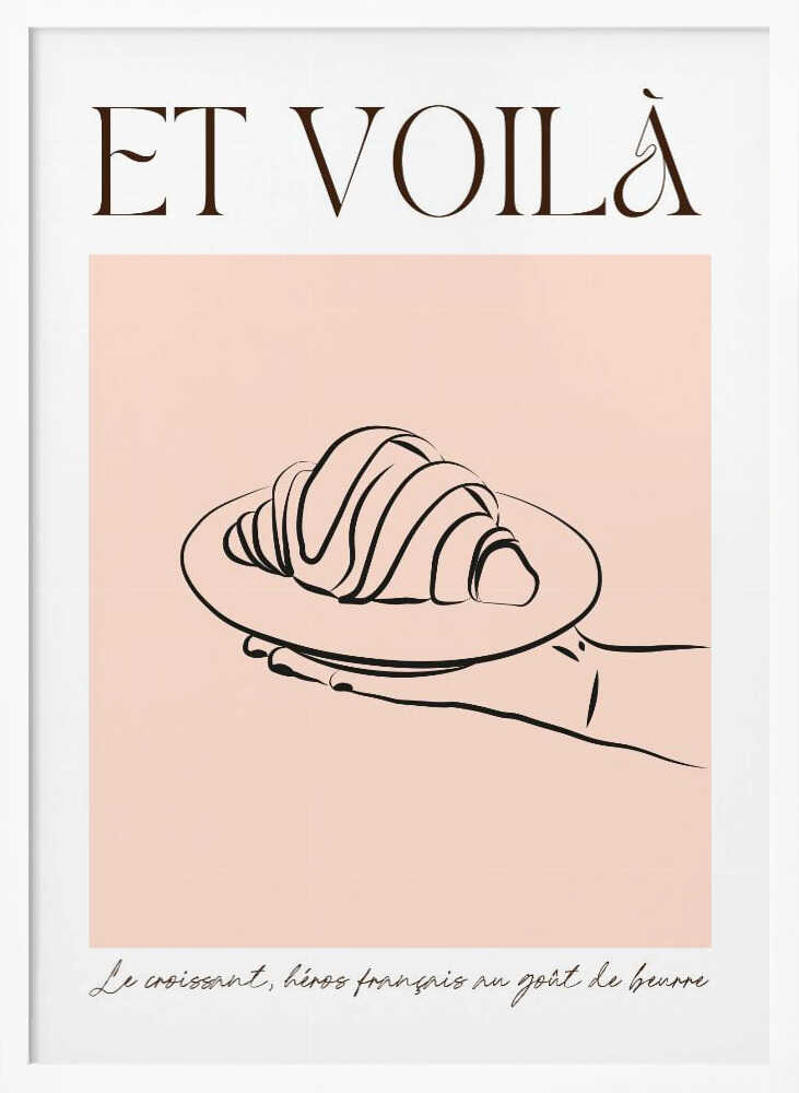 Et Voilà Croissant Art Print UK — Abstract Minimal Wall Art — Kitchen — Wall It All Prints