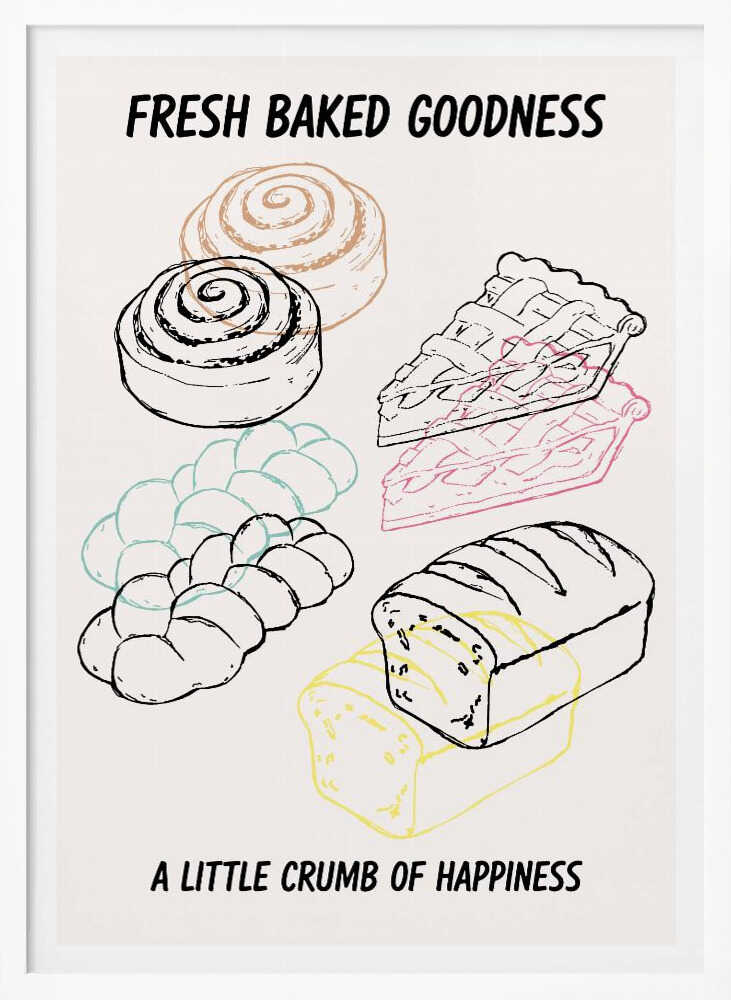 Sweet Baked Goodness Art Print UK — Food Fresh Wall Art — Kitchen — Wall It All Prints
