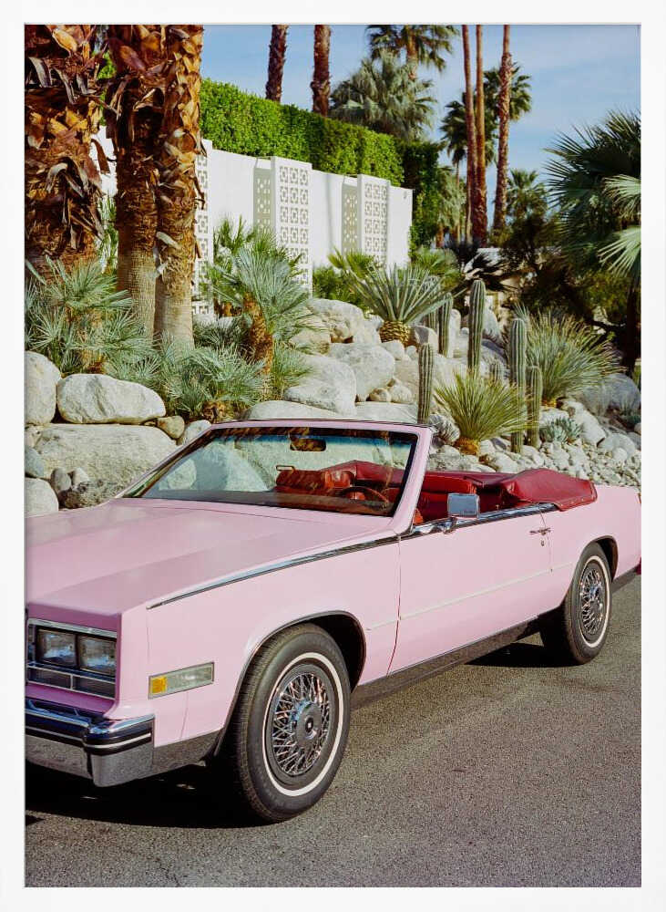 Iconic Pink Convertible Art Print UK — Botanical Vibrant Wall Art — Living Room — Wall It All Prints