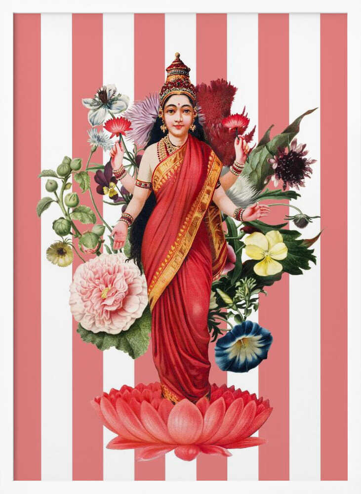 Goddess Lakshmi Floral Marja van den Hurk