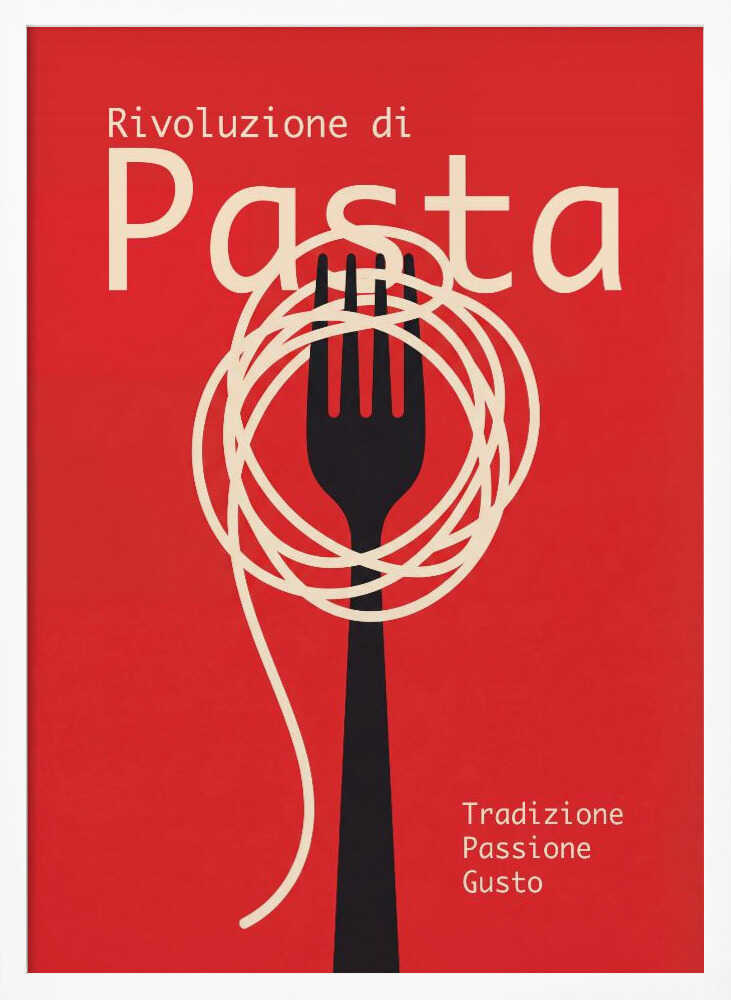 Italian Pasta Revolution Art Print UK — Abstract Vibrant Wall Art — Kitchen — Wall It All Prints